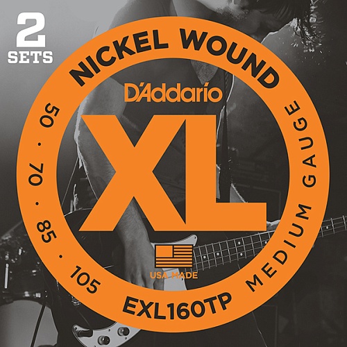 D'Addario EXL160TP Nickel Wound   -, Medium, 50-105, 2 , Long Scale